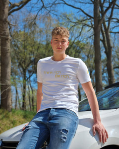 T-Shirt "Think Rich Be Rich" Wit - Bulllrich