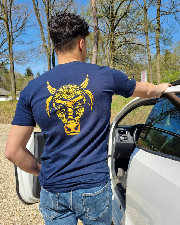 T-Shirt "The Bulll On The Back" Navy Blue - Bulllrich