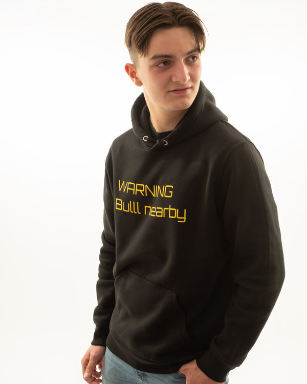 Bulllrich Hoodie 'Warning Bulll Nearby" Zwart - Bulllrich
