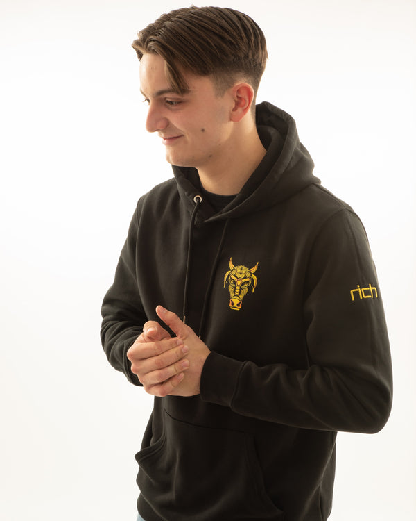 Bullrich Hoodie "The Front" Zwart - Bulllrich