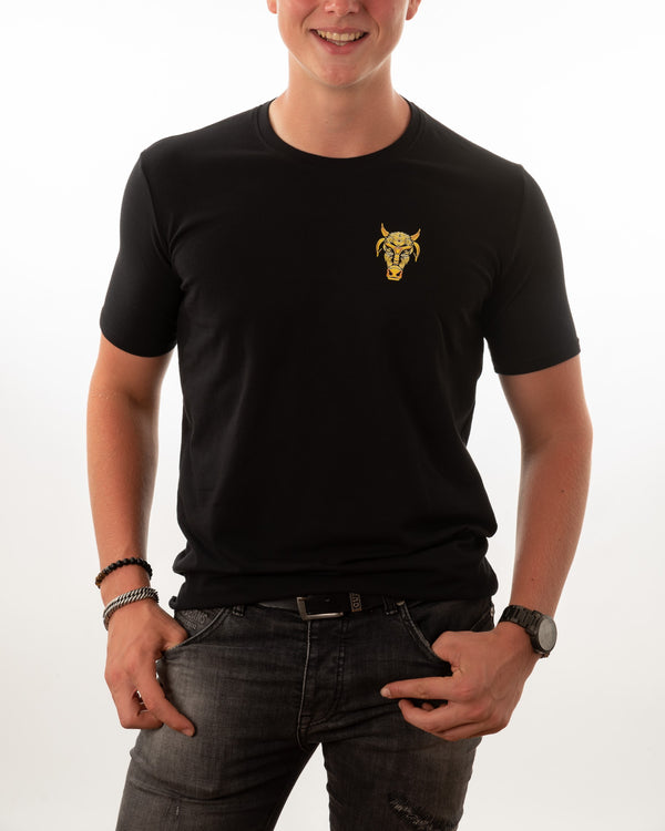 T-Shirt "Bulllrich On The Lower Back" Zwart - Bulllrich