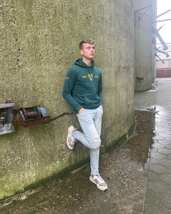 Bulllrich Hoodie "Piece Of A Bulll" Donker Groen - Bulllrich