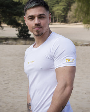T-Shirt "Be The bulll" Wit - Bulllrich