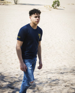 T-Shirt "The Bulll On The Back" Navy Blue - Bulllrich
